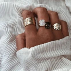 Bague MALOU - Riz Blanc -CHICHI CASTELNANGO Boutique BAGUE OR MALOU BLANC 5