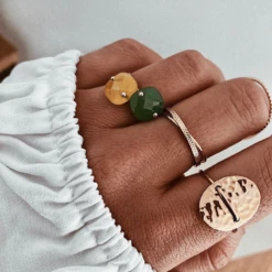 Bague MALOU - Émeraude -CHICHI CASTELNANGO Boutique BAGUE OR MALOU EMERAUDE1