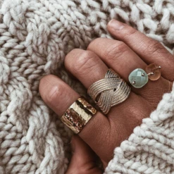 Bague MALOU - Bleu Pastel -CHICHI CASTELNANGO Boutique BAGUE OR MALOU PASTEL 6