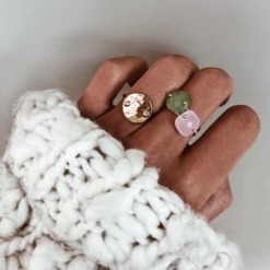 Bague MALOU - Rose -CHICHI CASTELNANGO Boutique BAGUE OR MALOU ROSE 1