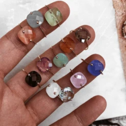 Bague MALOU - Rose Saumon -CHICHI CASTELNANGO Boutique BAGUE OR MALOU SAUMON 6