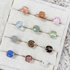 Bague MALOU - Rose Saumon -CHICHI CASTELNANGO Boutique BAGUE OR MALOU SAUMON 7