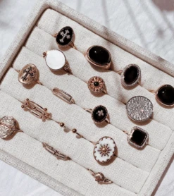 Bague OLIVER -CHICHI CASTELNANGO Boutique BAGUE PLAQUE OR DISQUE NACRE OLIVER 1