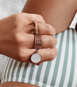 Bague OLIVER -CHICHI CASTELNANGO Boutique BAGUE PLAQUE OR DISQUE NACRE OLIVER 2