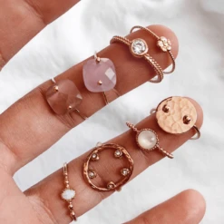 Bague MALOU - Lavande -CHICHI CASTELNANGO Boutique BAGUE PLAQUE OR MALOU LAVANDE PIERRE BIJOU FIN 3