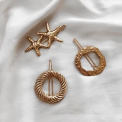 Barrette TANGUY -CHICHI CASTELNANGO Boutique accessoires barrettes coiffure femme facile dore