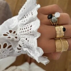 Bague SACHA -CHICHI CASTELNANGO Boutique bijoux bague doree large tendance