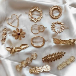 Barrette LEELOO -CHICHI CASTELNANGO Boutique bijoux barrettes dorees cheveux