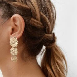 Boucles D'oreilles ARIZONA -CHICHI CASTELNANGO Boutique boucles oreilles doree or fleurs tendance acier inoxydable cd3b63bc 5bda 4c13 be1c 0c53f8132332