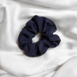 Chouchou VANINA -CHICHI CASTELNANGO Boutique cheveux chouchou elastique bijou accessoire femme bleu noir marine fonce