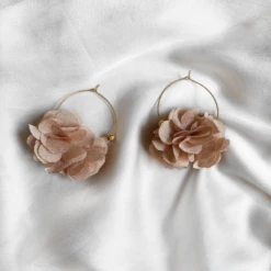 Boucles D'oreilles AIME | Beige Poudré