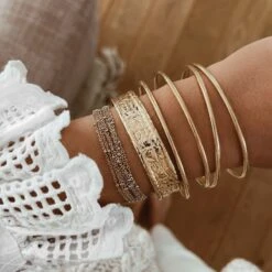 Jonc GRAZIELLA -CHICHI CASTELNANGO Boutique dores joncs jonc bracelet bijoux bracelets accumulation or