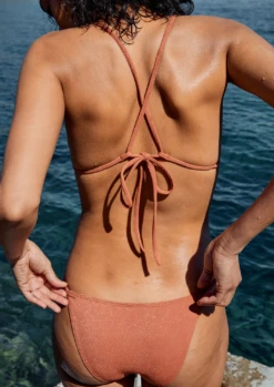 Maillot Triangle SIMONE | Ginger 12 Maillot Triangle SIMONE | Ginger -CHICHI CASTELNANGO Boutique dos nu bain croise bretelles nouer orange