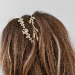 Serre-tête MAHAUT -CHICHI CASTELNANGO Boutique jolis serre tetes mariage mariee tenue coiffure ceremonie or gold cheveux