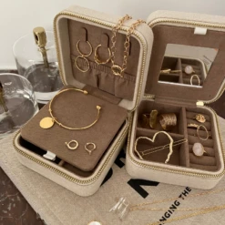 Boîte à Bijoux De Voyage | Lin -CHICHI CASTELNANGO Boutique petites boites bijoux lin