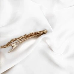 Pince à Cheveux AZELIE -CHICHI CASTELNANGO Boutique plume barrette barrettes pince cheveux dore