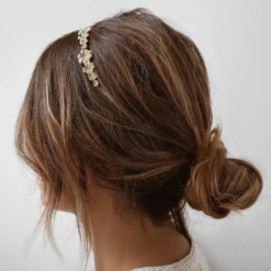 Serre-tête CÉLESTE -CHICHI CASTELNANGO Boutique serre tete fleurs or dore femme coiffure ceremonie accessoire